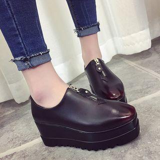 Zip Front Platform Shoes