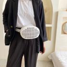 Faux Leather Rivet Belt Bag