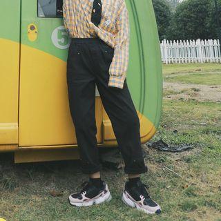 Straight Fit Pants Khaki - M