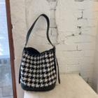 Houndstooth Bucket Bag Ivory - One Size