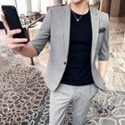 Short-sleeve Blazer / Dress Pants / Set