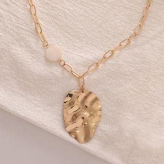 Irregular Pendant Necklace 1 Pc - Gold - One Size