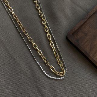 Rhinestone Alloy Layered Choker
