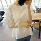 Ruffle-sleeve Blouse