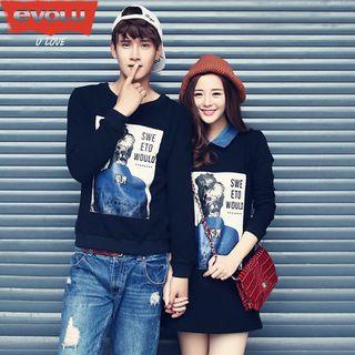 Couple Matching Printed Pullover
