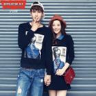 Couple Matching Printed Pullover