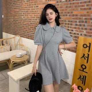 Puff-sleeve Collar A-line Dress (various Designs)