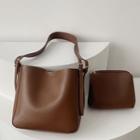Faux Leather Bucket Bag / Pouch / Set