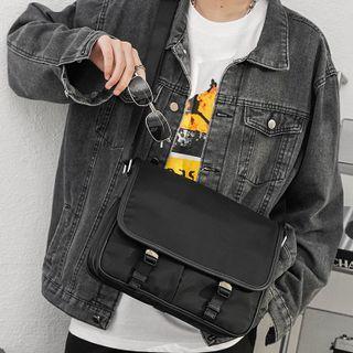 Buckled Lightweight Messenger Bag Black - One Size