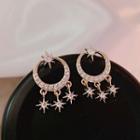 Rhinestone Star Dangle Earring 1 Pair - Retro Star Earring - One Size