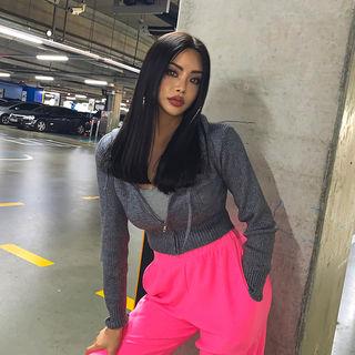 Hooded Cropped Knit Hoodie