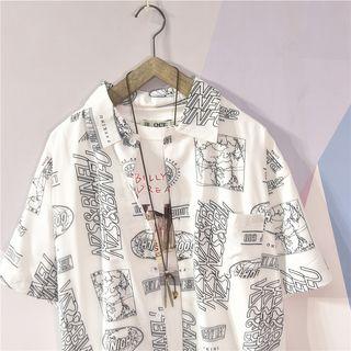 Letter Print Short-sleeve Shirt