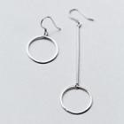 S925 Silver Ring Non-matching Earrings
