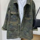 Loose-fit Camouflage Denim Jacket