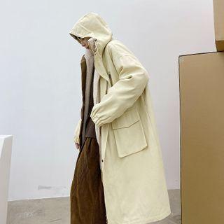 Inset Fleece Padding Long Jacket