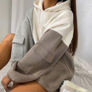 Colorblock Paneled Hoodie