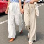 Wide-leg Pants 7011# - White - One Size