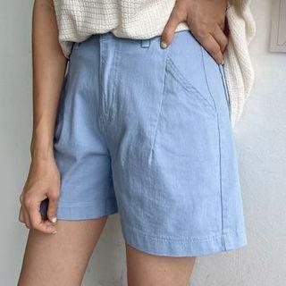Mid-rise Wide-leg Shorts