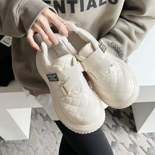 Quilted Adhesive Strap Sneakers
