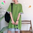 Short Sleeve Plain Tee Green - One Size