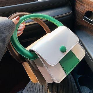 Two-tone Faux Leather Handbag