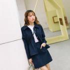 Set: Denim Jacket + A-line Denim Skirt