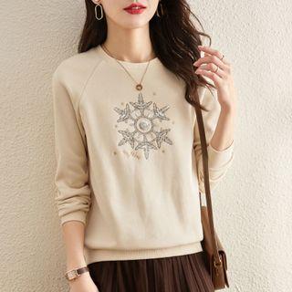 Sequined Snowflake Sweatshirt