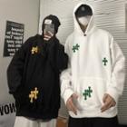 Couple Matching Embroidered Front Pocket Hoodie