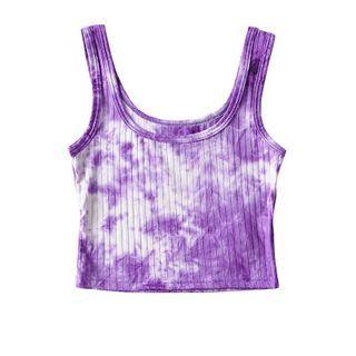 Tie-dye Print Crop Tank Top