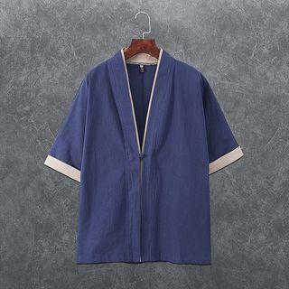 Short-sleeve V-neck Hanfu Shirt
