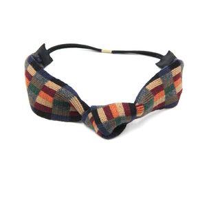 Plaid Knot Headband Cube - One Size