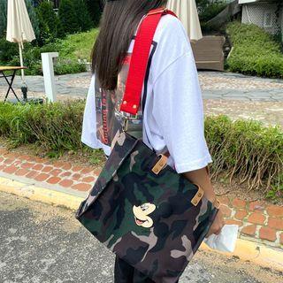 Camouflage Mickey Mouse Print Tote Bag