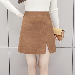 Slit A-line Mini Skirt