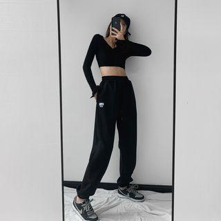 Label-accent Loose-fit Sweatpants