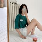 Oasis Printed Dip-back T-shirt