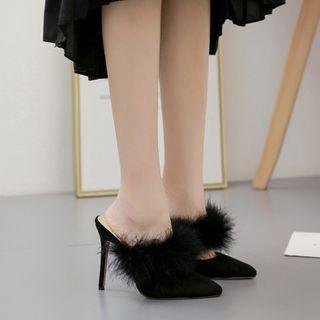 Fluffy High Heel Sandals