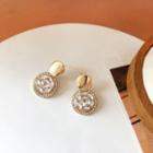 Rhinestone Alloy Dangle Earring 1 Pair - Stud Earring - S925 Silver Needle - Gold - One Size