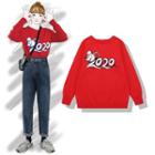 Numbering Pullover Red - One Size