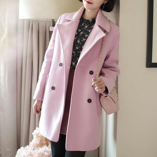 Patch-pocket Double-breasted Coat