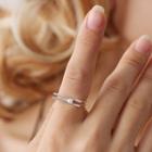 D Shape Ring 01 - 10430 - Silver - One Size