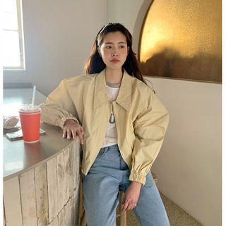 Collared Blouson Zip Jacket
