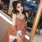 Set: Plain Camisole + Light Jacket