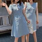 Pocket Detail A-line Tweed Dress