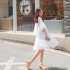 Set: Eyelet Lace Top + Spaghetti-strap Tulle Dress