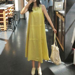 Short-sleeve Smocked Top / Midi Tank Dress