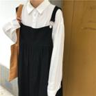 Midi Jumper Dress / Long-sleeve Shirt