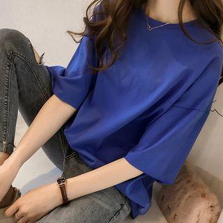 Elbow-sleeve Oversize T-shirt