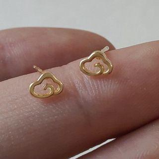 Cloud Alloy Earring B-736 - 1 Pair - Gold - One Size