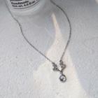 Alloy Deer Horn Pendant Necklace 1 Pc - Necklace - One Size