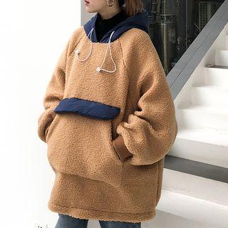 Two-tone Hoodie Khaki - One Size